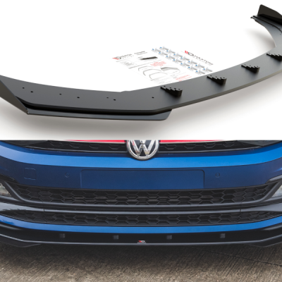 Racing Durability Splitter frontal + Flaps Volkswagen Polo GTI Mk6