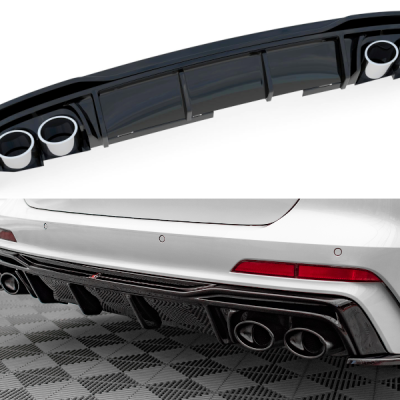 Embaladeira Traseira + Exhaust Ends Imitation Audi S6 / A6 S-Line C8