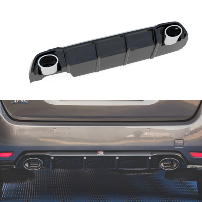 Embaladeira Traseira + Exhaust Ends Imitation Peugeot 308 SW Mk2 Facelift