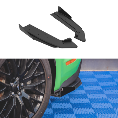 Street Pro Splitters laterais traseiros V.1 + Flaps Ford Mustang GT Mk6 Facelift