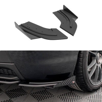Street Pro Splitters laterais traseiros + Flaps Mazda 3 MPS Mk1