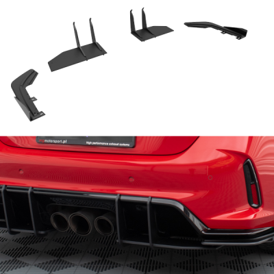 Street Pro Splitters laterais traseiros + Flaps Honda Civic Type-R Mk 11