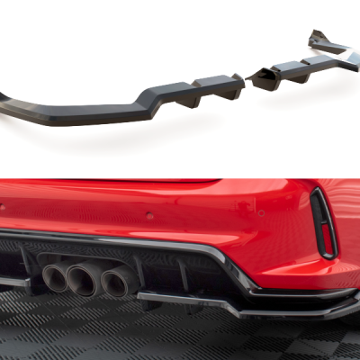 Splitter Central Traseiro (with vertical bars) V.2 Honda Civic Type-R Mk 11