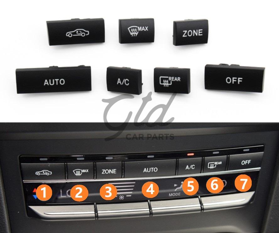 Conjunto de 7 Botões Módulo Ar Condicionado Mercedes-Benz Classe E W207 W212 2009-2016