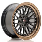JR Wheels JR10 16x8 ET20 4x100/108 Matt Black w/ Bronze Lip - Image 2