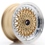 JR Wheels JR9 15x7 ET20 4x100/108 Gold w/ Machined Lip - Image 2
