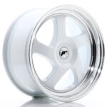 JR Wheels JR15 17x8 ET35 BLANK White w/ Machined Lip - Image 2