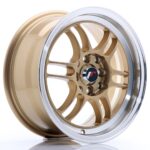 JR Wheels JR7 15x7 ET38 4x100/114 Gold w/ Machined Lip - Image 2