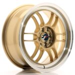 JR Wheels JR7 16x7 ET38 4x100/114 Gold w/ Machined Lip - Image 2