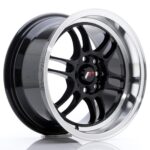 JR Wheels JR7 15x8 ET35 4x100/114 Gloss Black w/ Machined Lip - Image 2