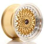 JR Wheels JR9 16x9 ET20 BLANK Gold w/ Machined Lip - Image 2