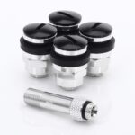 Set of Flat aluminum air valves JR v1 - BLACK - Image 2