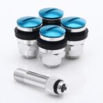 Set of Flat aluminum air valves JR v1 - BLUE - Image 2