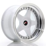 JR Wheels JR6 17x10 ET20 BLANK White w/ Machined Lip - Image 2