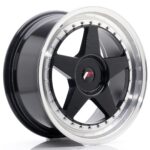 JR Wheels JR6 18x8,5 ET20-40 BLANK Gloss Black w/ Machined Lip - Image 2