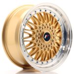 JR Wheels JR9 17x7,5 ET20 4x100/108 Gold w/ Machined Lip - Image 2