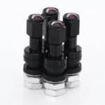 Set of Aluminum air valves JR v2 - BLACK + logo - Image 2