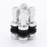 Set of Aluminum air valves JR v2 - SILVER + logo - Image 2
