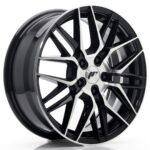 JR Wheels JR28 17x7 ET35 5x100 Gloss Black Machined Face - Image 2