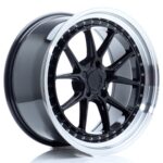 JR Wheels JR39 19x9,5 ET15-35 5H BLANK Gloss Black w/ Machined Lip - Image 2