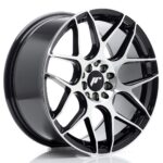JR Wheels JR18 17x8 ET35 5x100/114 Black Machined Face - Image 2
