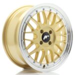 JR Wheels JR23 16x7 ET40 4x100 Gold w/ Machined Lip - Image 2