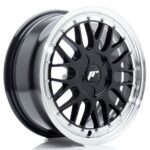 JR Wheels JR23 16x7 ET20-45 5H BLANK Gloss Black w/ Machined Lip - Image 2