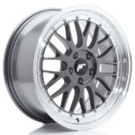 JR Wheels JR23 18x8 ET40 5x112 Hyper Gray w/ Machined Lip - Image 2