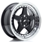 JR Wheels JR6 16x7 ET35 4x100 Gloss Black w/ Machined Lip - Image 2