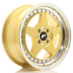 JR Wheels JR6 16x7 ET35 4x100 Gold w/ Machined Lip - Image 2