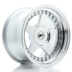JR Wheels JR6 16x9 ET0-20 BLANK Silver Machined Face - Image 2