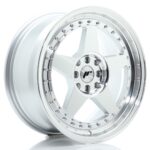 JR Wheels JR6 17x8 ET35 4x100/114 Silver Machined Face - Image 2