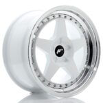 JR Wheels JR6 17x9 ET20-35 5H BLANK White w/ Machined Lip - Image 2