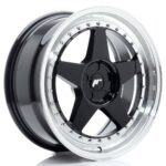 JR Wheels JR6 18x8,5 ET20-40 5H BLANK Gloss Black w/ Machined Lip - Image 2