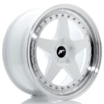 JR Wheels JR6 18x8,5 ET20-40 5H BLANK White w/ Machined Lip - Image 2
