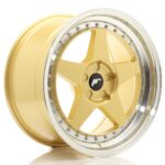 JR Wheels JR6 18x9,5 ET20-40 5H BLANK Gold w/ Machined Lip - Image 2