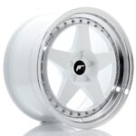 JR Wheels JR6 18x9,5 ET20-40 5H BLANK White w/ Machined Lip - Image 2