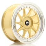 JR Wheels JR26 17x8 ET20-35 BLANK Gold w/ Machined Lip - Image 2