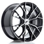 JR Wheels JR49 17x8 ET20-40 4H BLANK Gloss Black Machined Face - Image 2