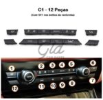 Pack 12 botões Módulo Ar Condicionado BMW Série 5/6/7 X5 X6 F10 F16 2009-2020 - Image 4