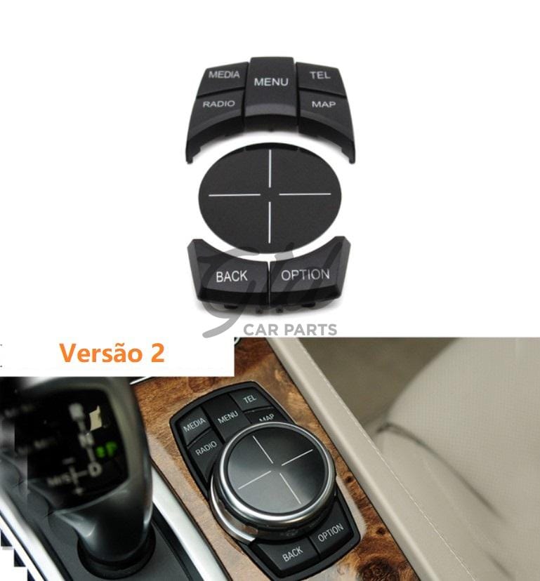 Conjunto de 6 Botões IDRIVE NBT BMW 1/2/3/4/5/6/7 X3 X4 X5 X6  F25 F15 F16 F30 F10 F01 Versão 2