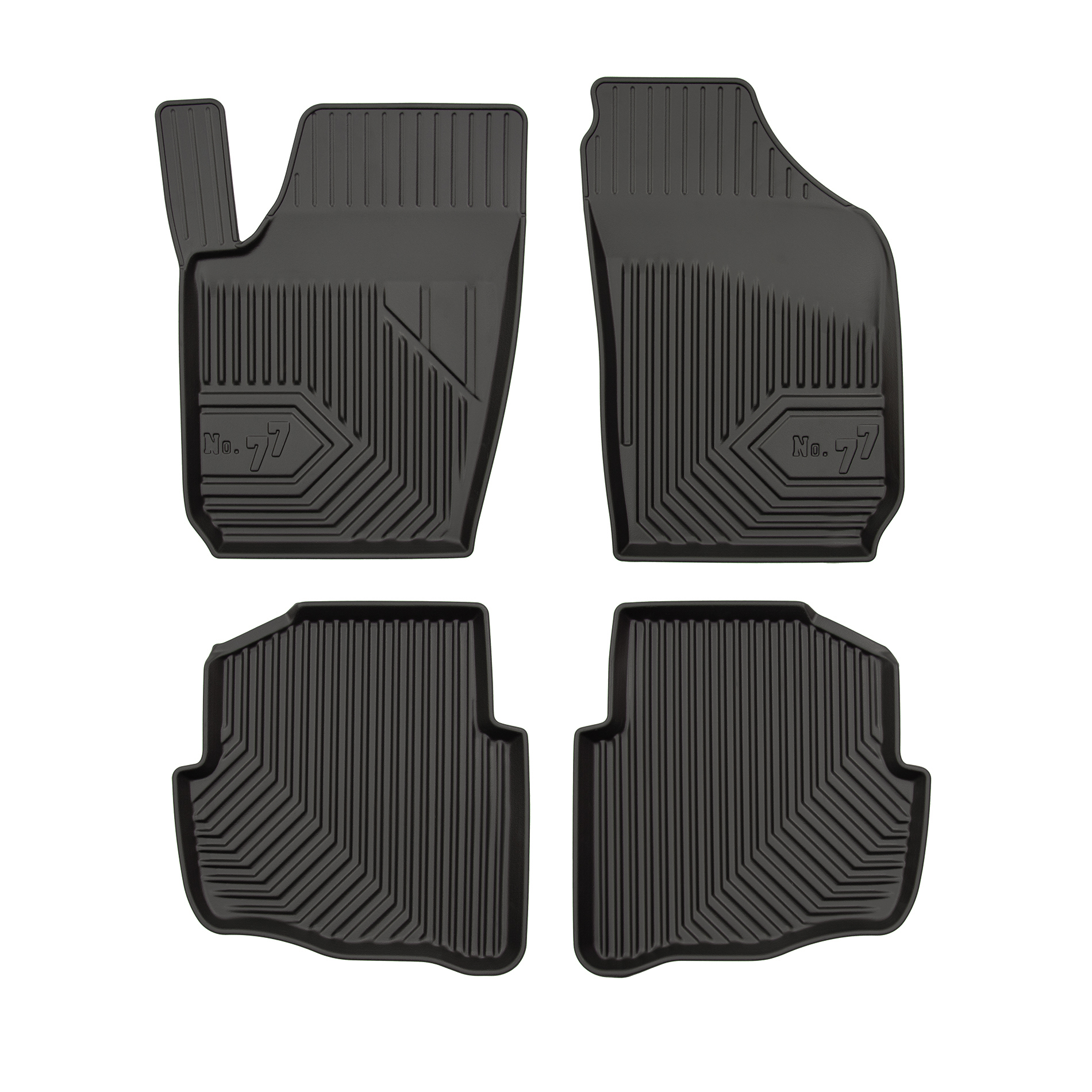 PACK 4 TAPETES BORRACHA NO.77 SKODA FABIA I 1999-2008