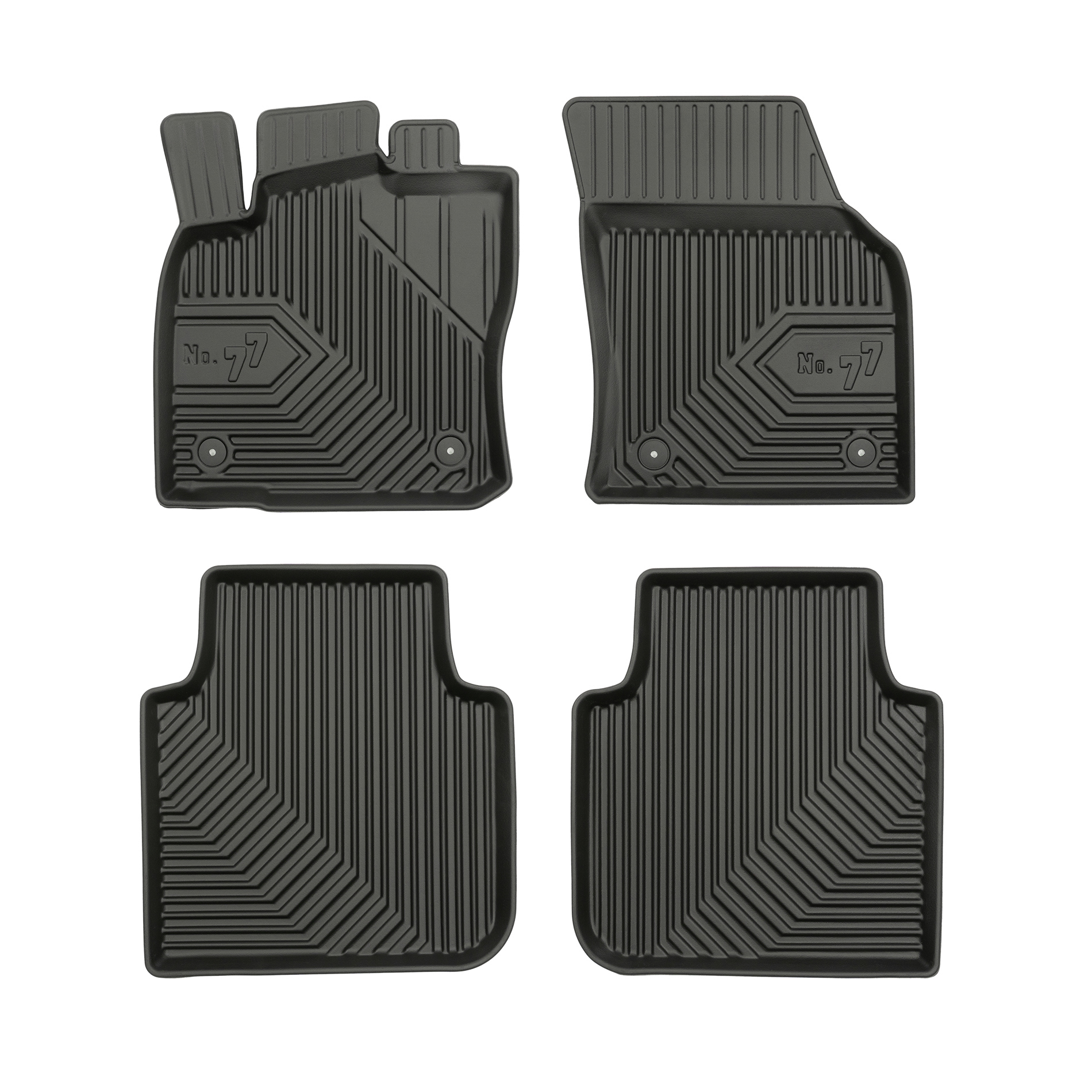 PACK 4 TAPETES BORRACHA NO.77 SKODA KODIAQ I 2016-2024