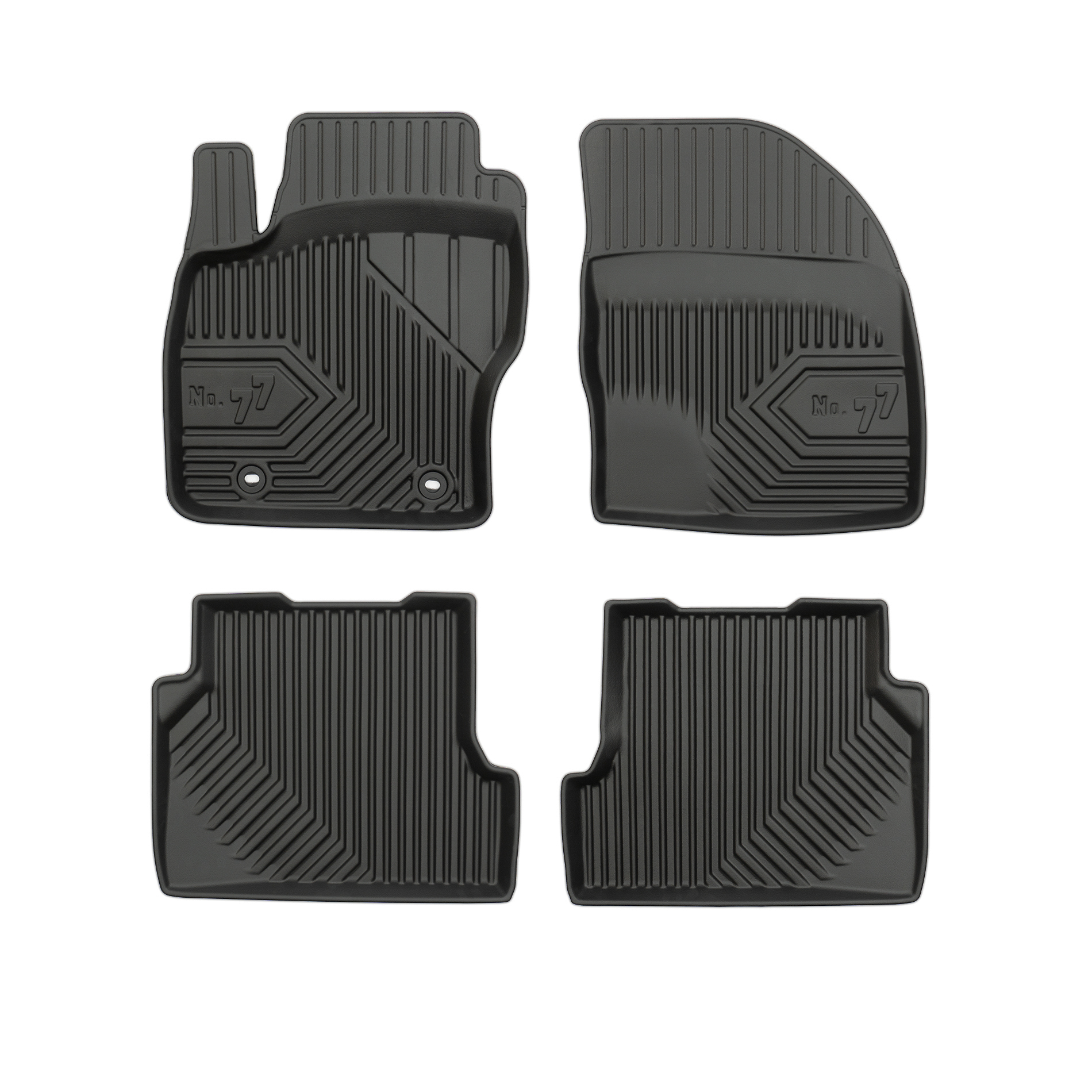 PACK 4 TAPETES BORRACHA NO.77 FORD FOCUS II 2004-2011
