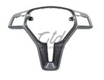 Moldura 25mm Volante Cinza Claro / Carbono Mercedes-Benz AMG Classe A B C E CLA GLA CLS W176 W246 W204 W212 2011-2019