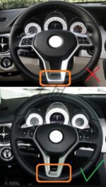 Moldura 35mm Volante Cinza/Cromada Mercedes-Benz AMG Classe A B C E CLA GLA CLS W176 W246 W204 W212 2011-2019 - Image 4