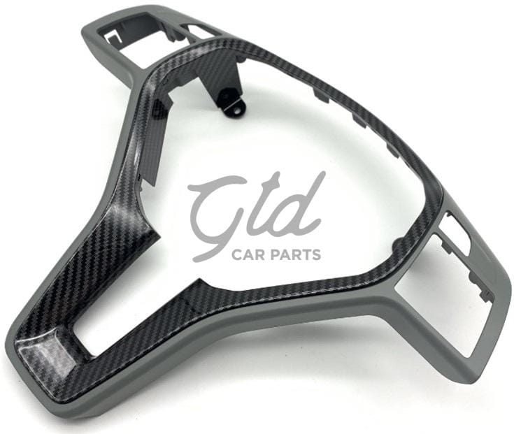 Moldura 35mm Volante Cinza Claro / Carbono Mercedes-Benz AMG Classe A B C E CLA GLA CLS W176 W246 W204 W212 2011-2019