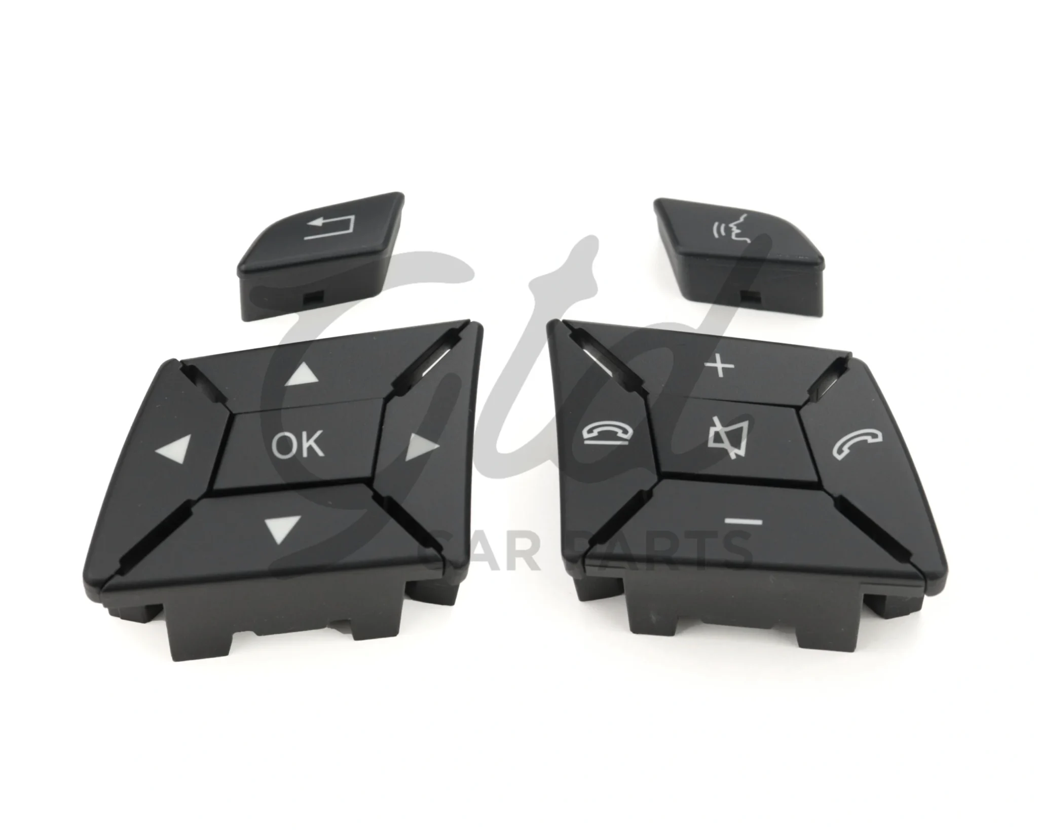 Botões Volante Pretos Mercedes-Benz Classe C E GLK CLA GLA B CLS SLK SLC W204 W207 W212 W117 W246 W172