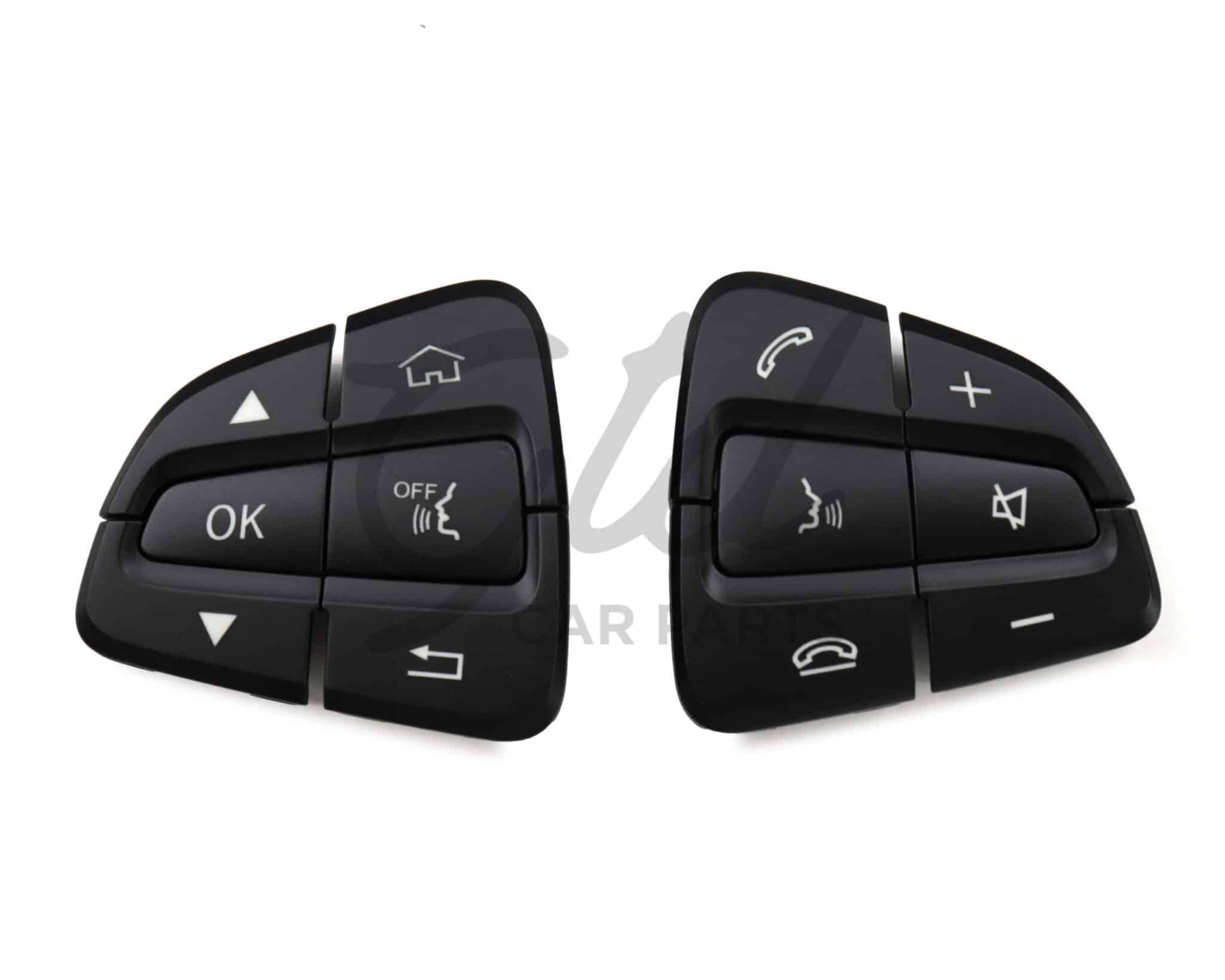 Botões Volante Preto Mercedes-Benz Class C E S GLC W205 W253 2015-2021