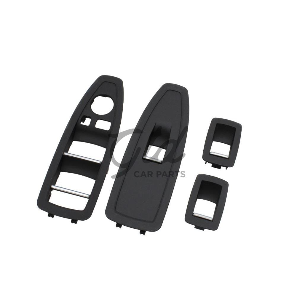 Conjunto de 4 Molduras Vidros Preto BMW Série 1/3/4 F20 F30 F36 C/ Esp. Rebatíveis